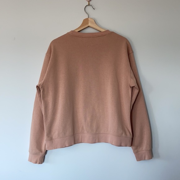 Monki Salmon Pink Graphic Slogan Crewneck Sweater - Picture 6 of 16